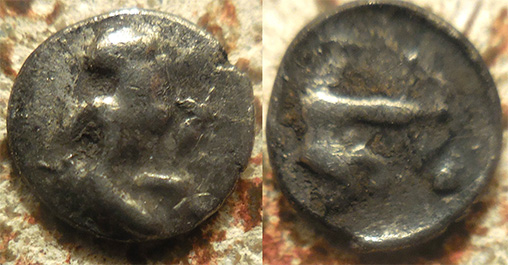 Cilicia,-Uncertain-Mint.-Hemiobol-4th-C.-Bc.-Herakles-Drawing-Bow-Klein-641